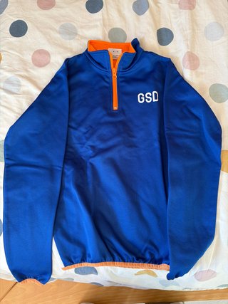 Sudadera GSD azul naranja talla 12