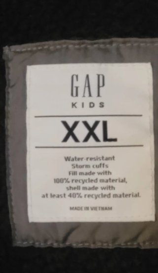 Chaqueta GAP niño gris talla XXL