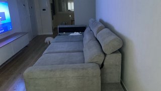 Sofá Cama Gris Tela