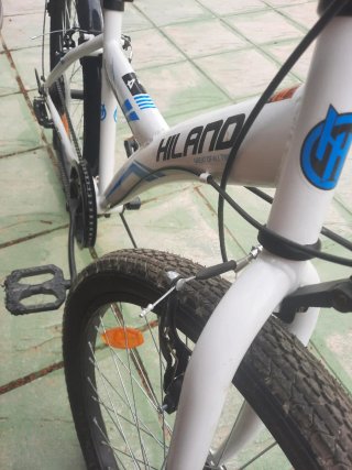 Bicicleta Junior Hiland 24 Pulgadas- Blanca/azul