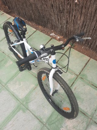 Bicicleta Junior Hiland 24 Pulgadas- Blanca/azul