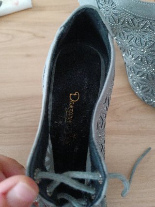 Zapatos de baile latinos Danzarina grises