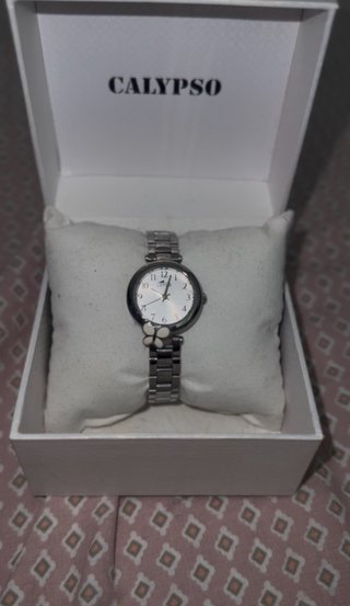 Reloj Lotus Mariposa Plata y Blanco