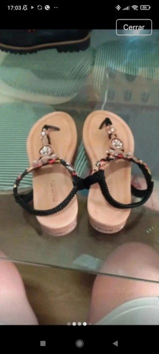 Sandalias Beige Multicolor
