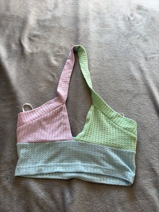 Top asimétrico patchwork