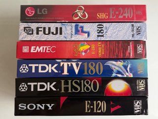 Lote 6 Cintas VHS Precintadas de fábrica