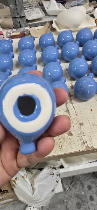 Palloncino in ceramica blu cm 7