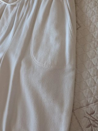 Pantalón chándal Bershka blanco talla XS
