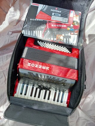 Acordeón Hohner Bravo II Go Rojo