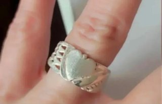 Anillos Plata Ley Corazón Oso Nudo