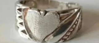 Anillos Plata Ley Corazón Oso Nudo