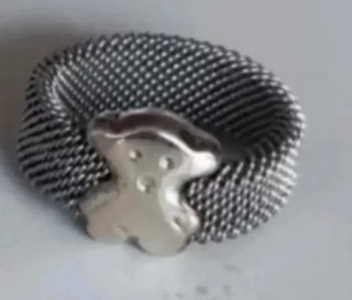 Anillos Plata Ley Corazón Oso Nudo