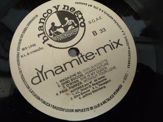 Vinilo Dynamite Mix Blanco y Negro 1985