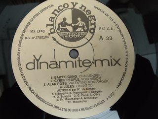 Vinilo Dynamite Mix Blanco y Negro 1985