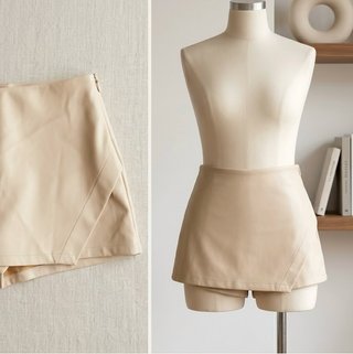 Falda Short efecto piel Tallas S y M