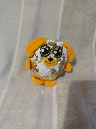 Peluche cane paillettes reversibili