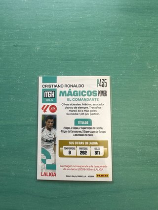 Lote 6 cartas Cristiano Ronaldo Mágicos La Liga