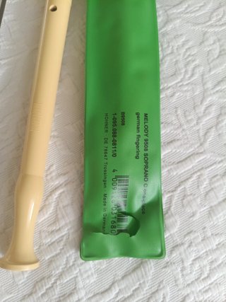 Flauta dulce Hohner con funda y limpiador