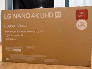TV LG 50 4K UHD AI NU85B