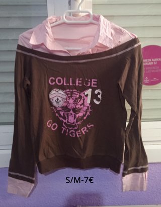 Camisetas mujer manga larga, talla S/M