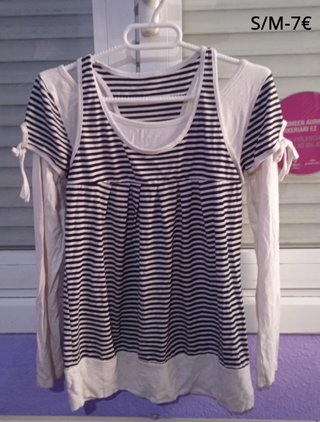 Camisetas mujer manga larga, talla S/M