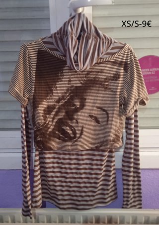 Camisetas mujer manga larga, talla S/M
