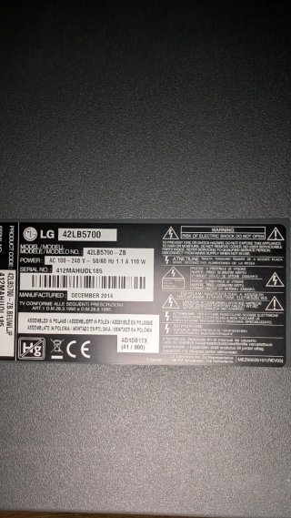 Televisor LG 42 Negro