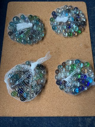 Bolsas de canicas de vidrio