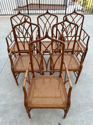 Sillones estilo Chippendale Gótico (Set de 6)
