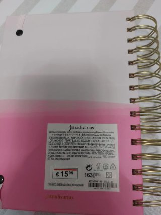 Agenda Stradivarius Rosa y Blanca