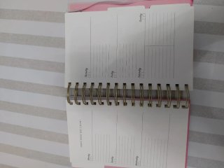 Agenda Stradivarius Rosa y Blanca