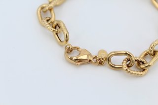 Pulsera Eslabones Gruesos Oro 18k Mujer.R:00051