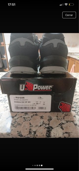 Zapatos seguridad U Power Talla 38