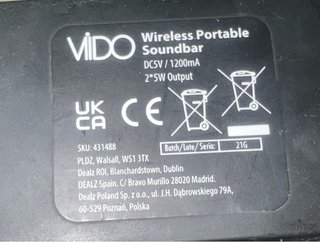 Altavoz Bluetooth Vido Negro