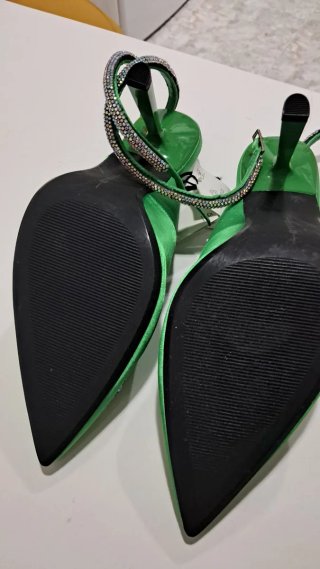 Zapatos Joya Verdes Satinados