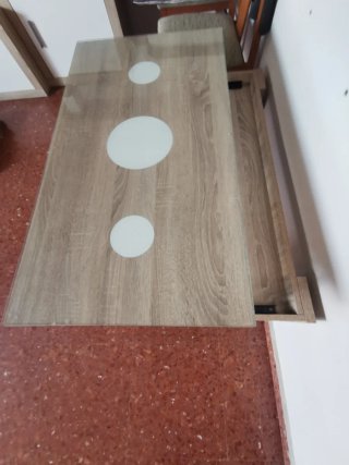 Mesa elevable de madera