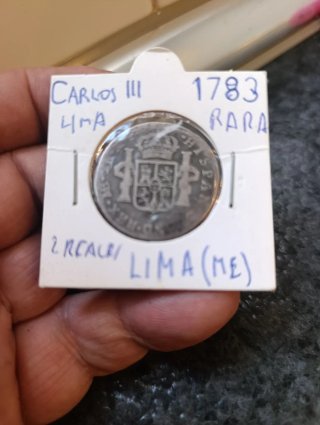 Carlos III 2 Reales Lima ME rara
