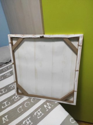Marco para colgar fotos de madera con cuerdas