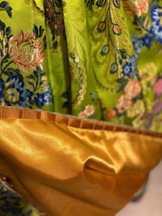 Traje de Fallera Verde y Marrón