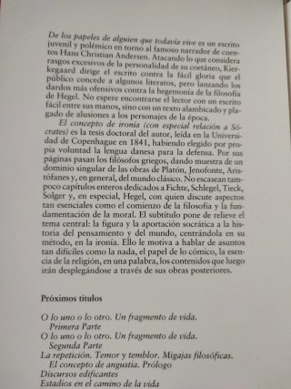 Escritos de Soren Kierkegaard de los papeles de...