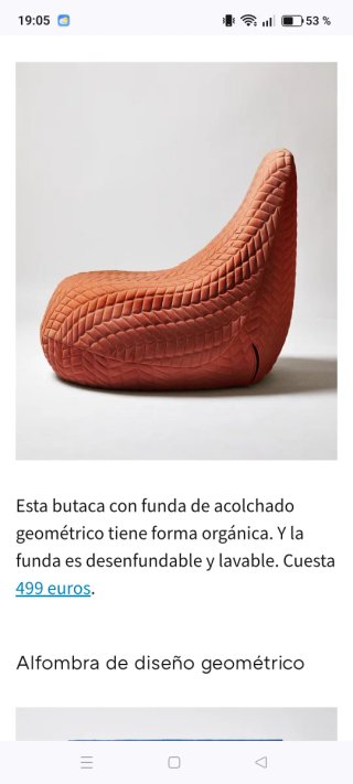 Puff butaca naranja URGE