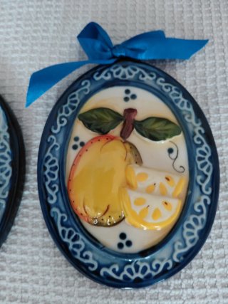 Complementi arredo ceramica fragole e limoni