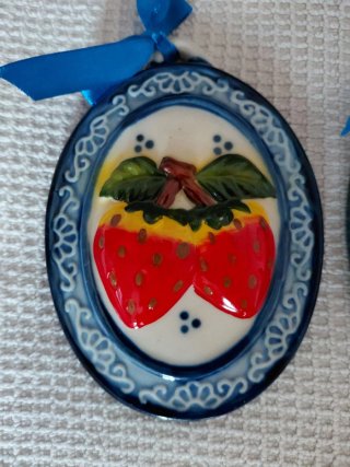 Complementi arredo ceramica fragole e limoni