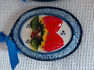 Complementi arredo ceramica fragole e limoni