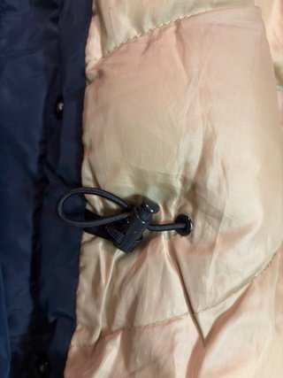 Parka Woolrich blu con cappuccio, Taglia L