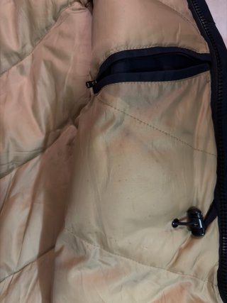 Parka Woolrich blu con cappuccio, Taglia L