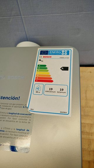 Calentador Bosch Therm 5600S 17L gas natural
