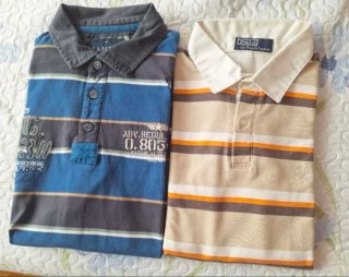 Conjunto 2 polos chico manga larga XL