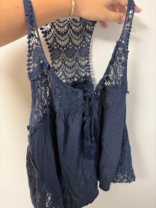 Top tirantes Abercrombie & Fitch azul Talla S
