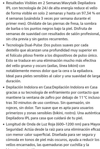 Depiladora Wavytalk IPL 24J Dual-Pausa